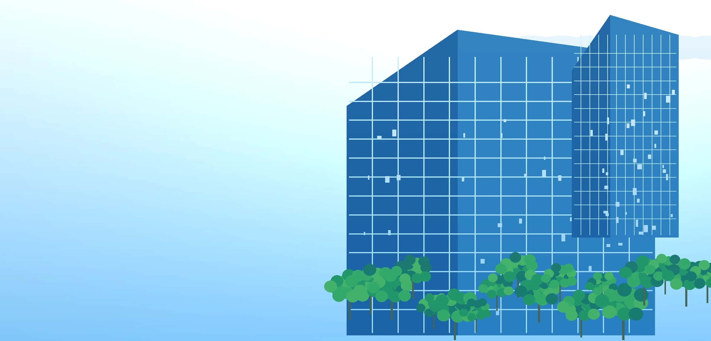 Ilustrasi gedung perkantoran modern